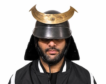 Steel Samurai Helmet – Japanese Kabuto Armor Replica Medieval Warrior Helmet | Cosplay, LARP & Home Display