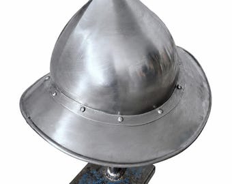 Kettle Hat Medieval Steel Helmet for SCA Reenactment Combat Armor