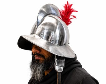 Spanish Comb Morion helmet -Conquistador steel armor helmet for Larp/Cosplay