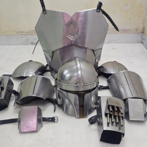 Mandalorian Inspired Full Beskar Armor Set Din Djarin Cosplay Costume Star Wars Bounty Hunter Outfit Wearable Kit image 4