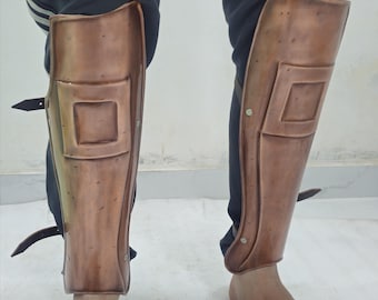 Spartan Roman Armor Set: Medieval Leg Greaves Roman copper antique finish Cosplay Costume