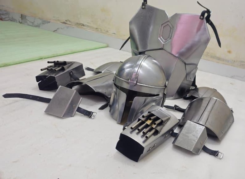 Mandalorian Inspired Full Beskar Armor Set Din Djarin Cosplay Costume Star Wars Bounty Hunter Outfit Wearable Kit image 5