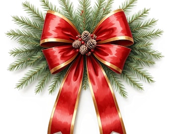 30 aquarel kerst boog clipart, coquette bow clipart, hoge kwaliteit jpg's, Paper Craft, Junk Journal, Digitale download