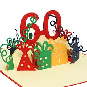 LIN17264, LINPopUp®, pop-upkaarten, wenskaarten 60e verjaardag, verjaardagskaarten, wenskaarten, verjaardag, jubileum, N22
