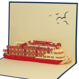 LIN17170, LINPoUp®, Cartoline POP-Up Marittimo, Compleanno, Carte pop-up per le vacanze, Voucher di viaggio, Carte pieghevoli, Regalo in denaro, Crociera, N115