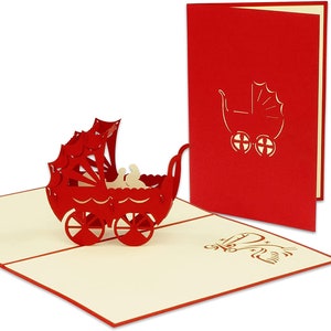 LIN17169, LINPopUp®, LIN POP-Up cartes naissance, cartes de voeux, cartes de naissance, bébé, carte naissance, naissance fille, N91