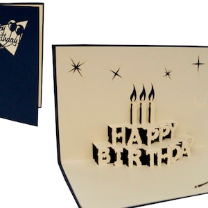 LIN17143, LINPopUp®, Carte 3D Pop Up, Carte d'anniversaire, Carte de vœux, N1