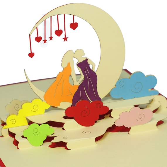 LIN17288, LINPopUp®, Pop Up Cards, Gay Wedding Cards, Wedding Invitations, Greeting Cards Wedding, Same Sex Marriage, N207