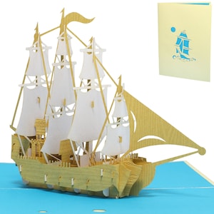 LIN17161, LINPopUp®, POP-Up Karten Maritim, Pop Up Karte Geburtstag, Urlaub, Reisegutschein, Klappkarten, Geldgeschenk, Schiff, N116