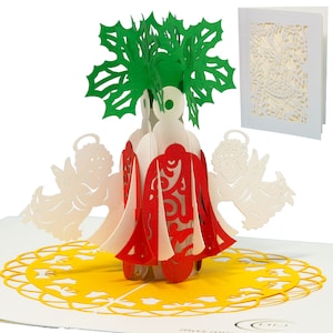LIN17397, LINPopUp®, POP UP-kaarten, "Kerstkaarten", 3D-wenskaarten Kerstmis, Vouwkaarten Kerstmis, Kerstbel, N704