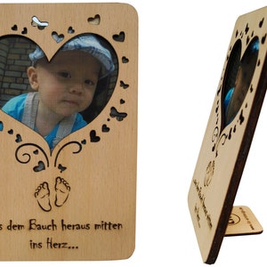 LIN17361, LINPopUp®, cartes en bois, cartes de voeux pour la naissance, fille garçon, carte de voeux en bois avec dictons pour la naissance, N604