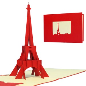 LIN17422, LINPopUp®, carte pop up, carte d'anniversaire, bon de vacances, bon de voyage, Paris, France, Tour Eiffel, N178