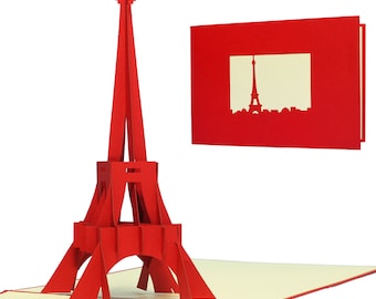 LIN17422, LINPopUp®, Pop Up Card, Birthday Card, Holiday Voucher, Travel Voucher, Paris, France, Eiffel Tower, N178
