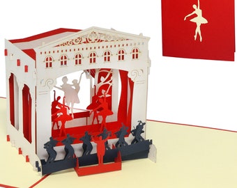 LIN17390, LINPopUp®, 3D Pop Up Card, Pop Up Cards Music, Birthday Cards, Gift Cards Theatre, Musical, Opera, Ballet, N262