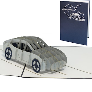 LIN17237, LINPopUp®, Pop Up Karten, Grußkarten, 3D Karten, Pop Up Geburtstagskarten, Pop Up Glückwunschskarten, Führerschein, Auto, N145