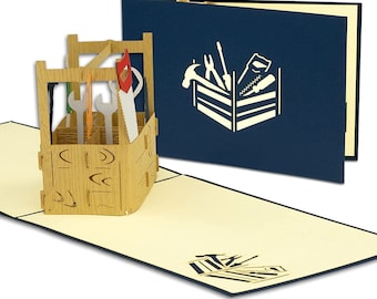 LIN17498, LINPopUp®, Pop Up Card, Greeting Card, Tool, Handmade, Voucher, Birthday, Renovation House, Folding Card, N271