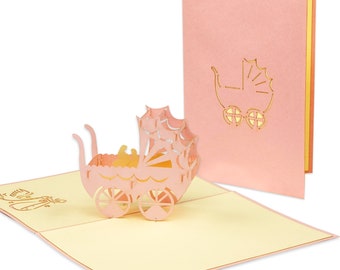 LIN17611, LINPopUp®, cards birth, greeting cards birth, greeting cards birth, pop up card baby, card for birth, birth girl, N90