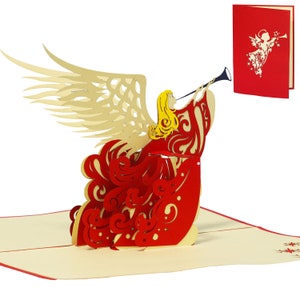 LIN17559, LINPopUp®, POP UP Weihnachtskarte, Pop Up Weihnachten, Weihnachtskarte, 3d Weihnachtskarten, Weihnachten, Weihnachtsengel, N450