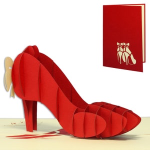 LIN17387, LINPopUp®, compras de tarjetas POP UP, zapato plegable de tarjetas 3D, comprador de tarjetas de felicitación, tarjetas de dinero, zapatos de tarjetas de regalo, N259