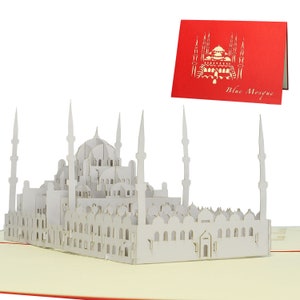 LIN17173, LINPopUp®, POP UP Karte Türkei, Architektur, Sultanahmet Camii, blaue Moschee, Urlaubgutschein, Istanbul, Türkei, N183