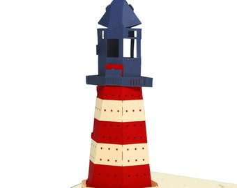 LIN17184, LINPopUp®, Pop Up Card, Birthday Card, Greeting Card, Lighthouse, Gift Card, Money Gift, Lighthouse Card, N119