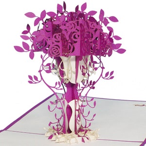 LIN17349, LINPopUp®, cartes POP-Up fleurs, bouquet de fleurs, cartes de voeux fleurs, cartes pliables fleurs, anniversaire, roses, N229