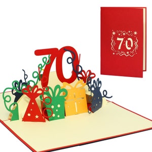 LIN17270, LINPopUp®, Biglietti pop-up, Biglietti di auguri per il 70° compleanno, Biglietti di compleanno, Biglietti di auguri, Anniversario, 70° anniversario, N24