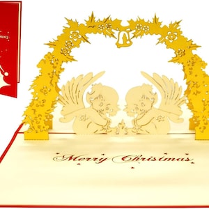 LIN17736, LINPopUp®, biglietto POP UP Cartoline di Natale 3D angelo, N410
