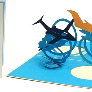 LIN17159, LINPopUp®, POP UP Cartes de vœux 3D Chèque-cadeau Horizon Aircraft N149