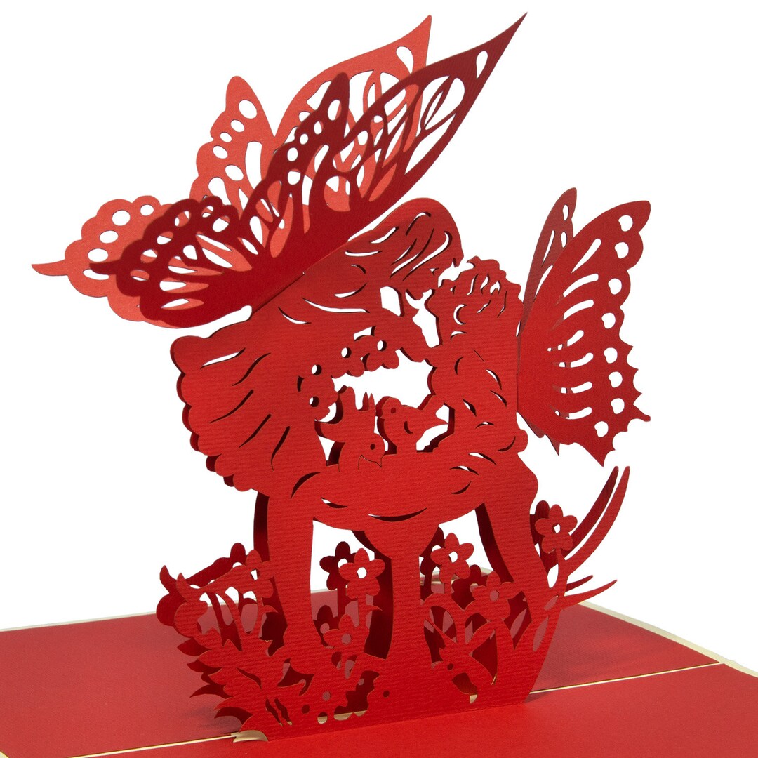 LIN17306, Linpopup®, Pop up 3D Card, Valentine's Day Card, Wedding Card ...