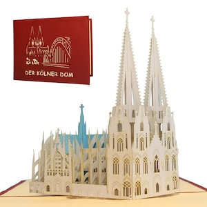 LIN17333, Cartão Pop Up, Cartão 3D, Cartão de felicitações, Voucher de viagem, City Tour, Colônia, Catedral de Colônia, LINPopUp®, N169