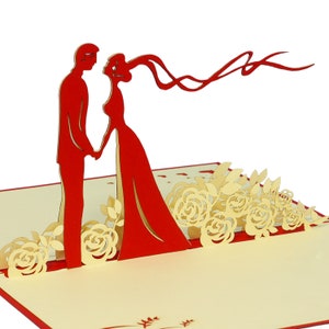 LIN17814, LINPopUp®, POP-Up Karten Hochzeit, Glückwunschkarten Hochzeit, Grußkarten Hochzeit, Klappkarten Hochzeit, Hochzeitskarte, N74