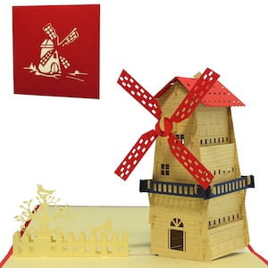 LIN17124, LINPopUp®, POP UP architecture carte 3D le moulin N185