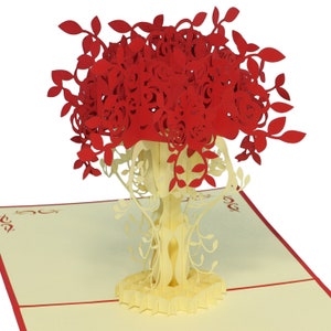 LIN17132, LINPopUp®, POP-Up Karten Blumen, Pop Up Karte Blumenstrauß, Grußkarten Blumen, Klappkarten Blumen, Geburtstag, Rosen, N45