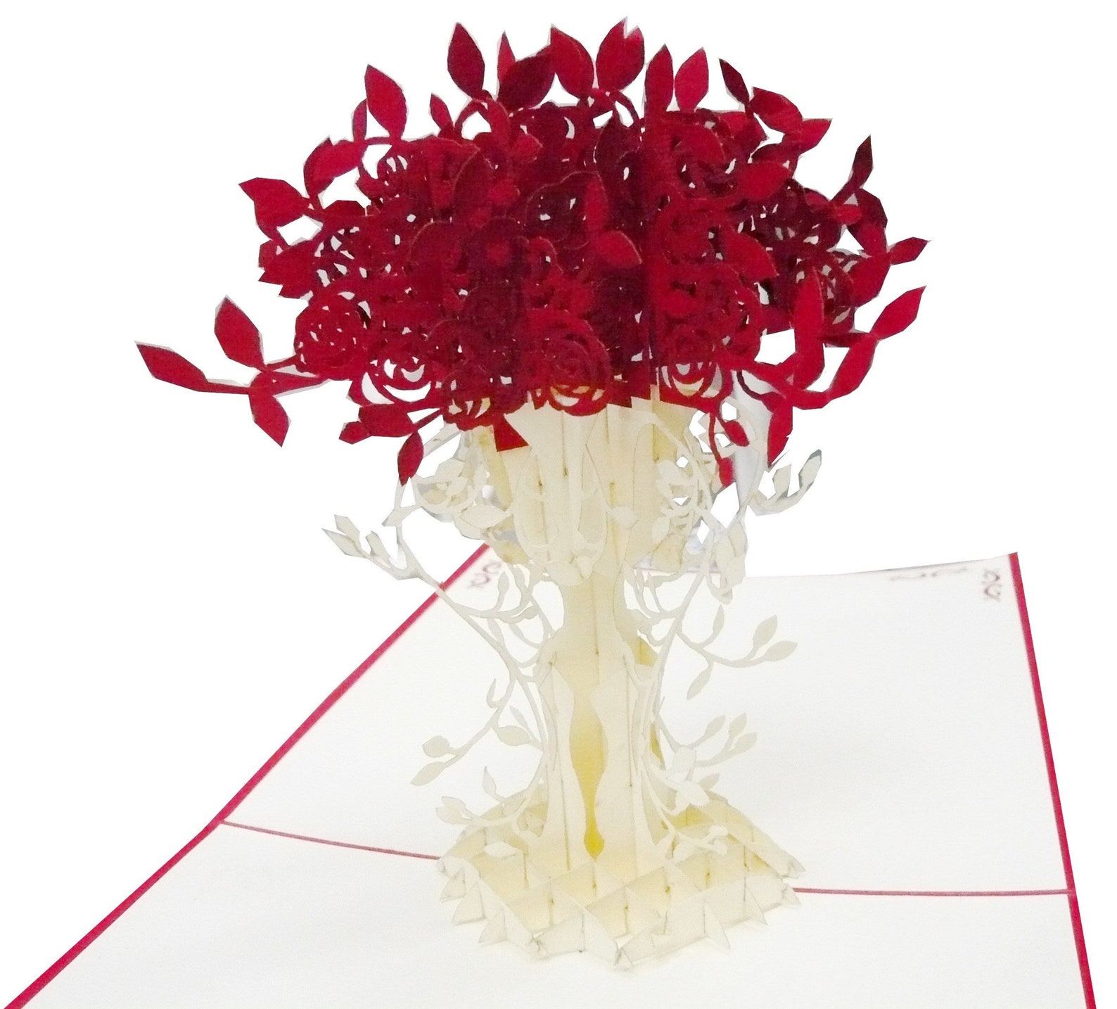 LIN17132 Pop-up Karten Blumen Pop up Karte Blumenstrauß - Etsy Singapore