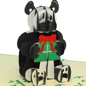 LIN17566, LINPopUp®, Tarjeta Pop Up Oso, Tarjetas POP UP Cumpleaños, Tarjeta de Cumpleaños, Vale de Viaje, Tarjeta de Vacaciones, Tarjeta de Felicitación Oso Panda, N317