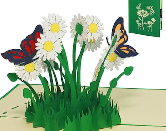 LIN17554, Linpopup®, Pop up Card Flowers, Birthday Card, 3D Greeting ...