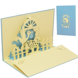 LIN17063, LINPopUp®, LIN POP-Up Cartes Naissance, Cartes de vœux Naissance, Cartes de vœux, Bébé, Carte pour naissance, Fille biologique, N101