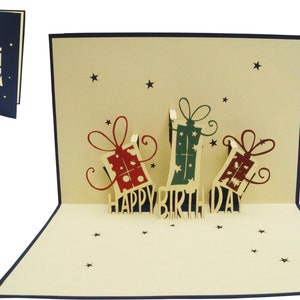 LIN17001, LINPopUp®, Pop Up 3D-kaart, Verjaardagskaart, Wenskaart, N3