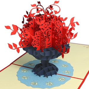 LIN17901, LINPopUp®, carte pop-up 3D, carte d'anniversaire, carte de fête des mères, N44