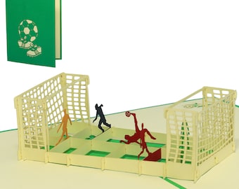 LIN17230, LINPopUp®, Pop Up Card, Greeting Cards, Gift Cards, Birthday Cards, Voucher Stadium, Football Match, Soccer, N132
