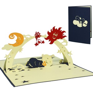 LIN17509, LINPopUp®, LIN POP-Up Tarjetas Nacimiento, Tarjetas de Felicitación Nacimiento, Tarjetas de Felicitación Nacimiento, Bebé, Tarjeta para Nacimiento, Nacimiento Niño, N96