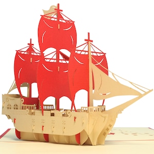 LIN17055, LINPopUp®, POP-Up Karten Maritim, Pop Up Karte Geburtstag, Urlaub, Reisegutschein, Klappkarten, Geldgeschenk, Schiff, N114