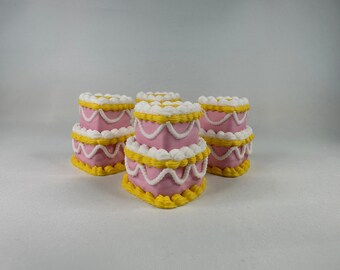 Pastelroze en citroenhartcake Fidget Clicker