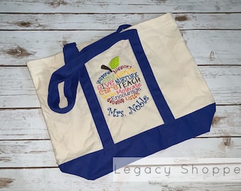Teacher Appreciation Canvas Tote Bag