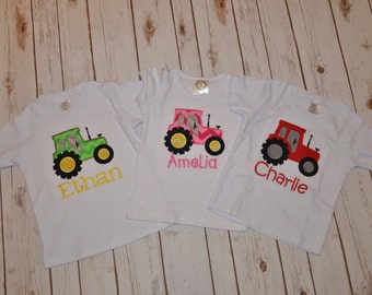 Tractor Shirt Birthday Personalized