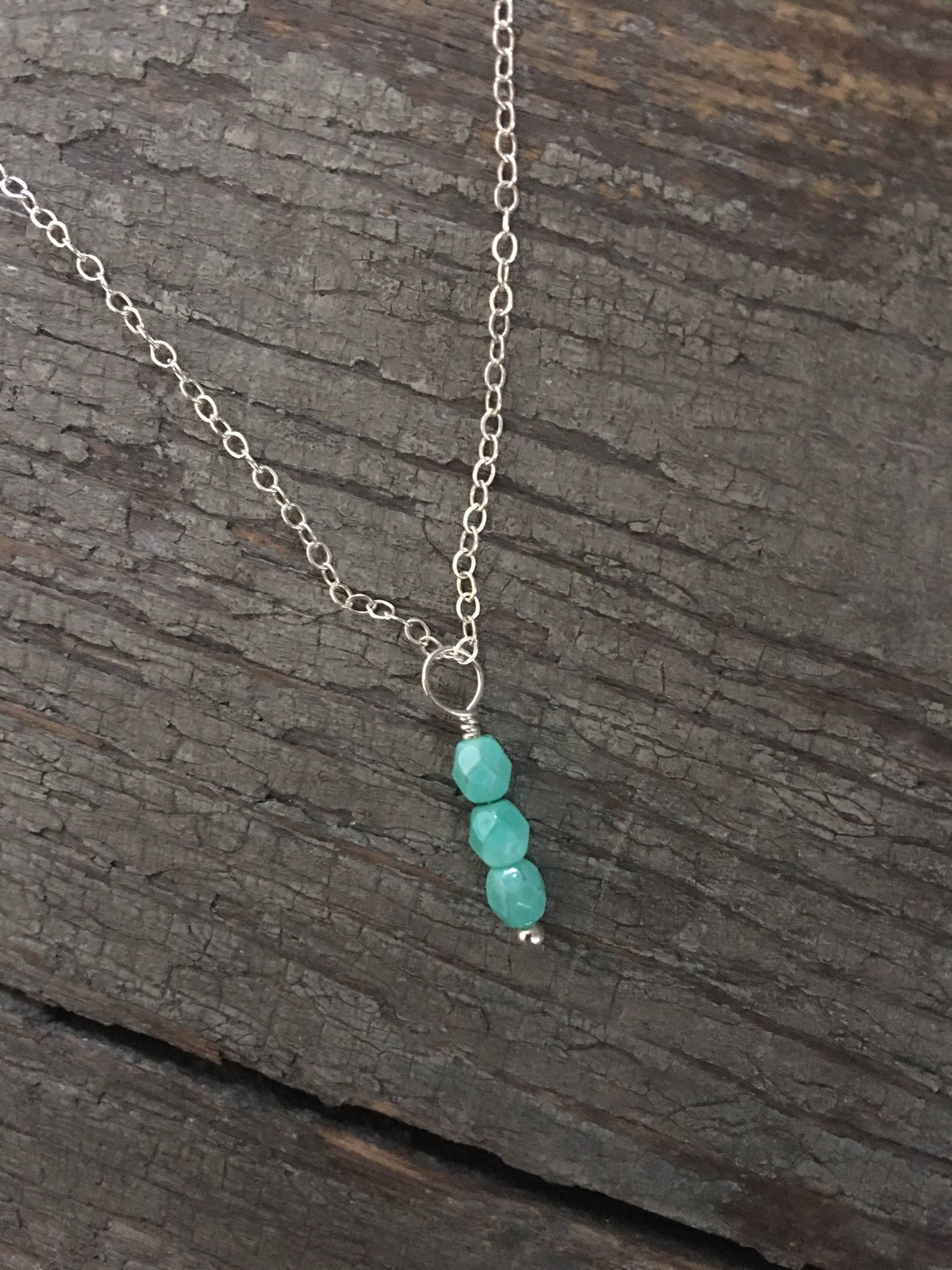 Turquoise bar necklace Sterling Silver Necklace / 'The Etsy