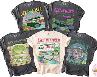 Disney Epcot Inspired Living With The Land PNG, Theme Park Get In Loser We’re Learning About Lettuce Shirt, Vintage Ride Inspired Shirt