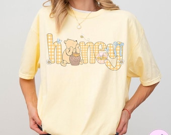 Pooh Bear Honey PNG, Winnie The Pooh Shirt, Disney Trip Shirt, Pooh Bear Shirt, Eating Honey Tees, Disneyland Shirt