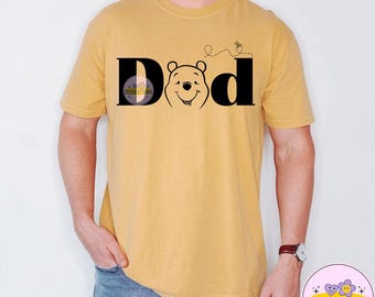 Winnie The Pooh Dad Bear PNG, Preppy Dad Tee, Father Shirt, Father's Day Apparel, New Daddy Clothing Gifts, Dada Shirt, Gift for Dad